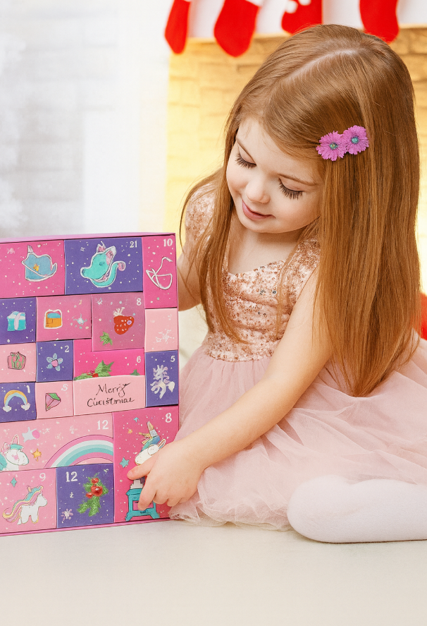 ✨ Glitrende Jule­drømmer – En magisk julekalender for deg som elsker glitter, rosa og overraskelser ✨